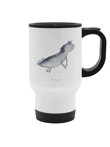 Mr. & Mrs. Panda Kaffeebecher Axolotl Schwimmen ohne Spruch in Weiß