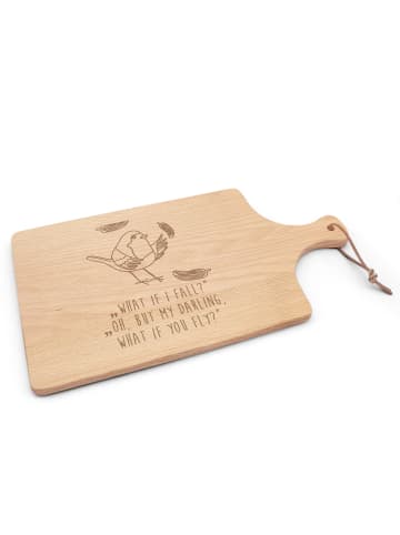 Mr. & Mrs. Panda brett holz Rotkehlchen Federn mit Spruch in Transparent