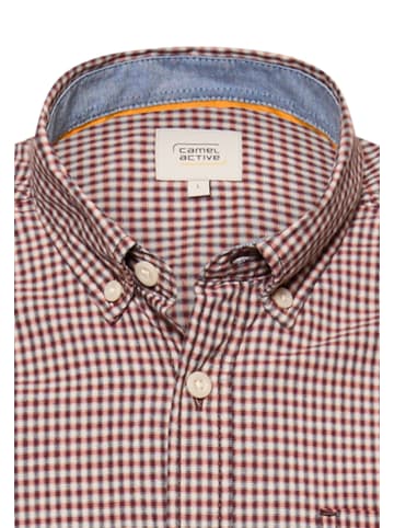 Camel Active Langarmhemd mit Brusttasche in Rot