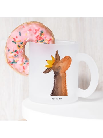 Mr. & Mrs. Panda Kaffeebecher Lamakopf König ohne Spruch in Transparent