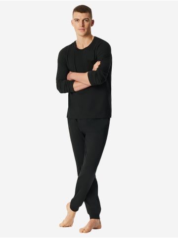 Schiesser Pyjama Modern Nightwear in Schwarz