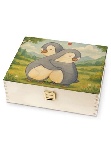 Mr. & Mrs. Panda Tee Box Pinguine Kuscheln Design ohne Spruch in Weiß