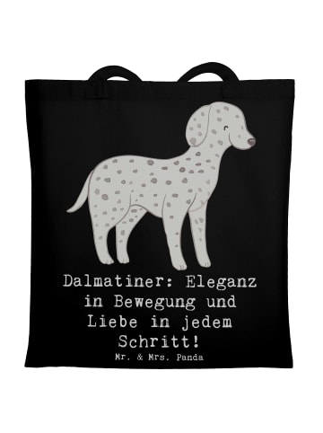 Mr. & Mrs. Panda Uni Tasche Dalmatiner Charme mit Spruch in Schwarz