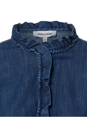 More & More Jeansbluse in dark stone