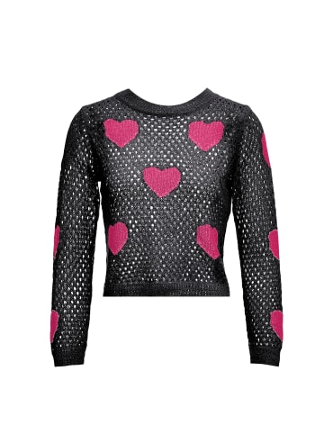 sweeties by leo Strickpullover in Schwarz Pink