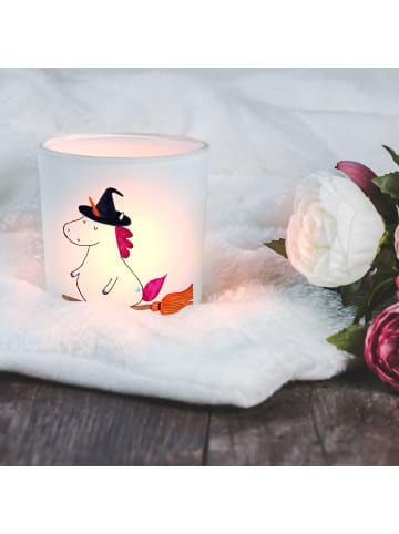 Mr. & Mrs. Panda Windlicht aus Glas Einhorn Hexe ohne Spruch in Transparent