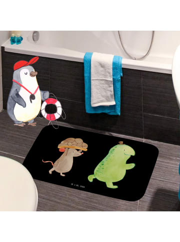 Mr. & Mrs. Panda Badteppich Schildkröte Maus ohne Spruch in Schwarz