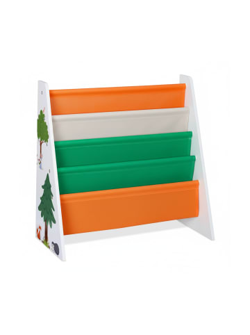 relaxdays Kinderbücherregal in Bunt - (B)62,5 x (H)60 x (T)28 cm
