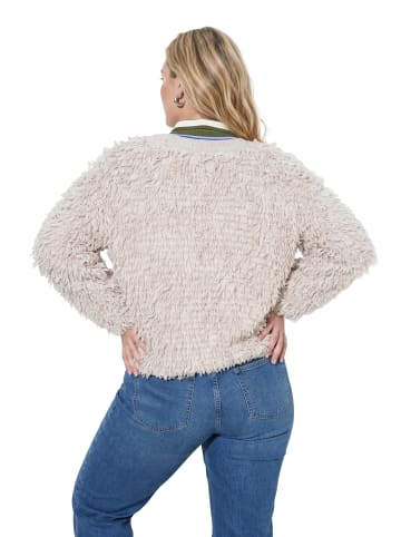 Ulla Popken Strickjacke in beige melange