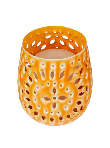 Butlers Windlicht BLUE MAROCCO in Orange