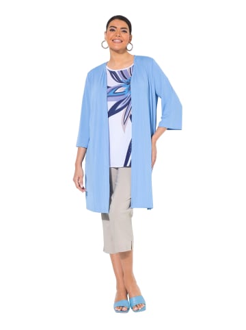 Ulla Popken Shirtjacke in hellblau