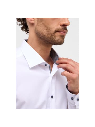 Eterna Langarmhemd in Weiß