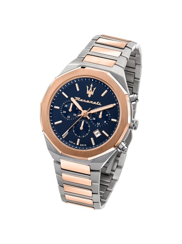 Maserati Chronograph-Armbanduhr Maserati Stile in silber und roségold groß (ca. 45mm)