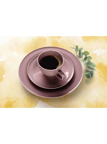 Seltmann Weiden 6er Set Henkelbecher mit Untertassen Beat Color Glaze 350 ml in Altrosa