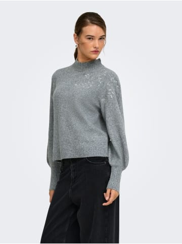 ONLY Strickpullover in Medium Grey Melange