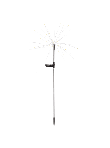 MARELIDA LED Solarstab FEUERWERK Gartendeko Gartenstecker H. 90cm in silber