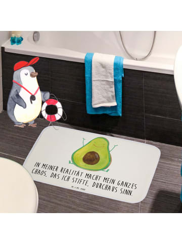Mr. & Mrs. Panda Badematte Avocado Glücklich mit Spruch in Weiß