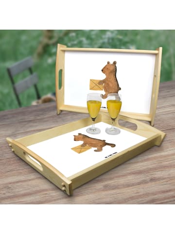 Mr. & Mrs. Panda Bett-Tablett Bär Zuhause ohne Spruch in Weiß