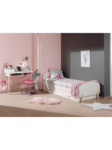 58 aufm Kessel EINZELBETT Karilynn 206x73x95 aus MDF+Massivholz in Weiß