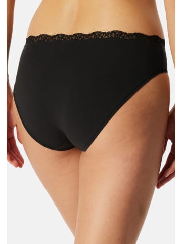 Schiesser Rio Slip Unique Cotton in Schwarz / off-white