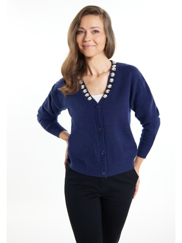 Usha Cardigan Mit Perlen in Marine