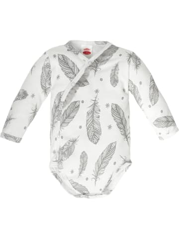 Makoma Langarmbody Federn in weiss