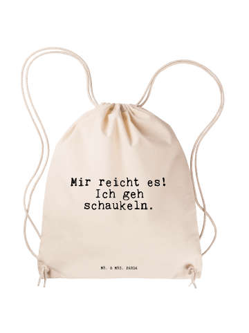 Mr. & Mrs. Panda Sportbeutel Mir reicht es! Ich... mit Spruch in Creme