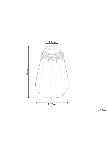 Beliani Dekovase KAMPAR in Weiß/Beige - (W) 17 x (H) 30 x (L) 17 cm