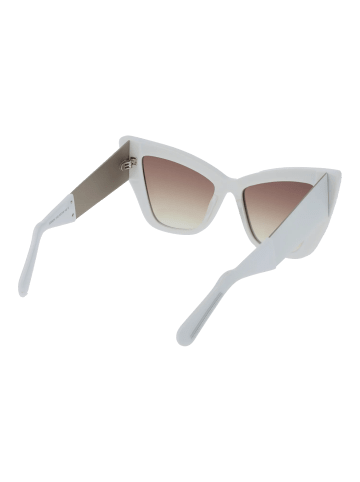 GCDS Frauen Sonnenbrille Katzenauge Weiß