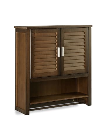 relaxdays 3tlg. Badschrank-Set in Braun