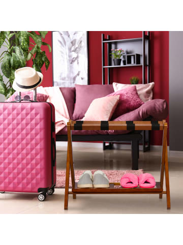 relaxdays Kofferständer Natur - (B)66x (H)54,5 x (T)44,5 cm
