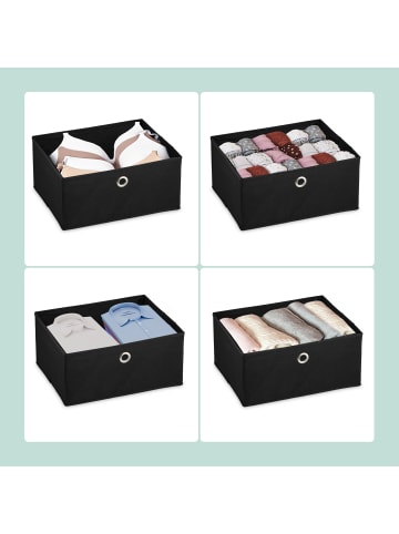 relaxdays Kommode in Schwarz/ Braun - (B)43 X (H)105 x (T)33 cm