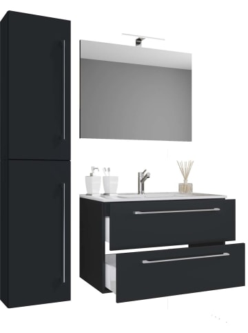 ebuy24 Badmöbelset Badinos60S Schwarz 61 x 47 cm