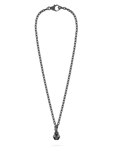 Philipp Plein Halskette mit Anhänger in Schwarz – (L)70cm