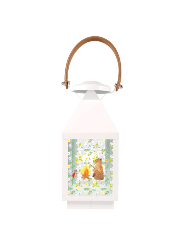 Mr. & Mrs. Panda Laterne Bär & Marienkäfer Lagerfeuer ohne Spruch in Transparent