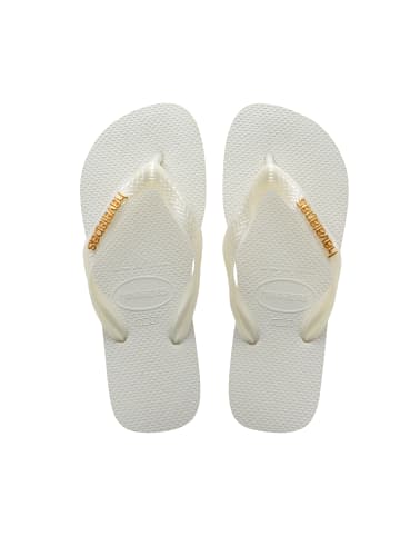Havaianas Zehentrenner Top Metallic-Logo Weiß