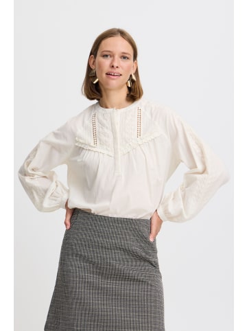 b.young Langarmbluse BYIULIA BLOUSE - 20815613 schöne Bluse mit Details in Beige