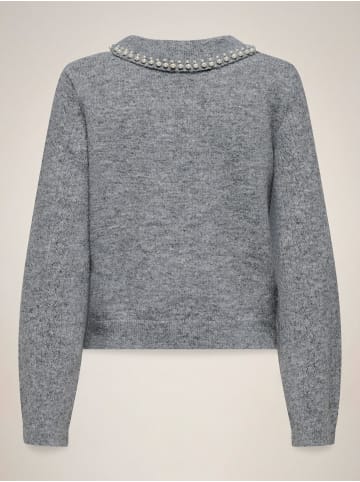 JDY Strickpullover in Medium Grey Melange