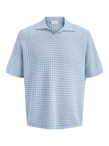 Jack & Jones Gestricktes Polo in Cashmere Blue