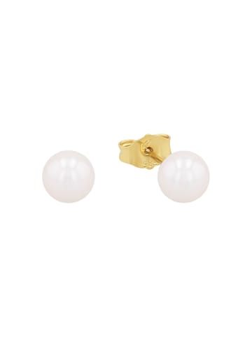 Amor Ohrstecker Gold 585/14 ct in Weiß