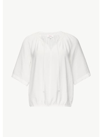 s.Oliver Bluse kurzarm in Creme