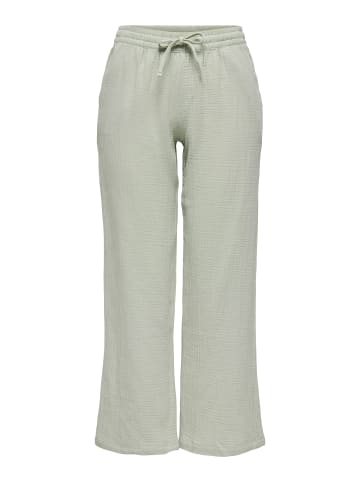 JACQUELINE de YONG Palazzo Leinenhose mit weitem Bein und Kordelzug in Mint