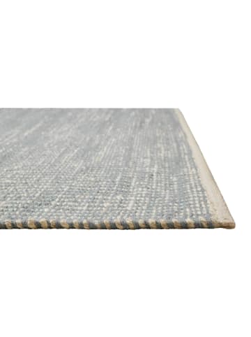 Green Looop Handweb-Teppich Toulouse in mintgrün beige