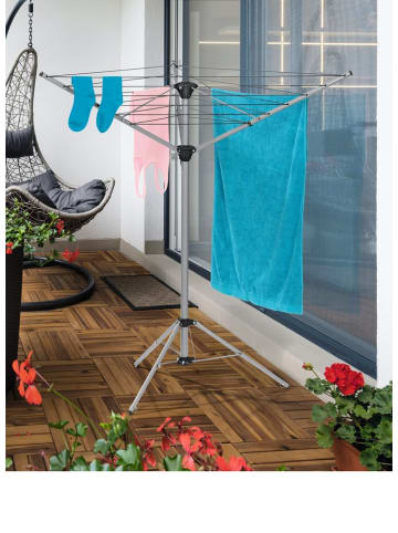 EASYmaxx Wäscheständer Platzwunder silber/schwarz  grau