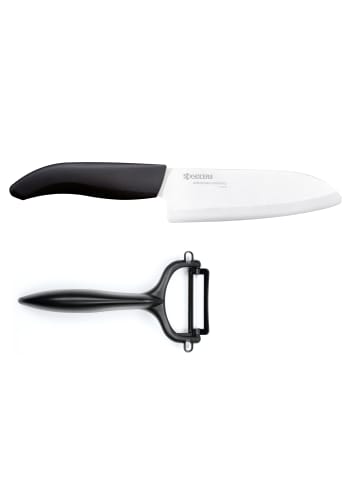 Kyocera Geschenkset GEN Santoku-Keramikmesser in schwarz, 14 cm