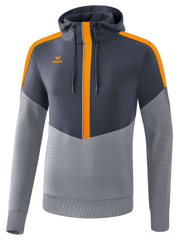 erima Squad Kapuzensweat in slate grey/monument grey/new orange