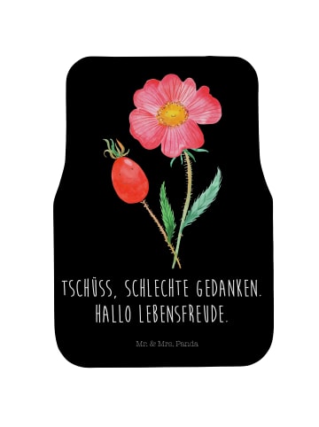 Mr. & Mrs. Panda Fahrer Autofußmatte Blume HageRundunge mit Spruch in Schwarz