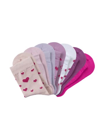 LASCANA Basicsocken in 4x gemustert, 3x uni