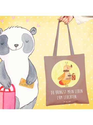 Mr. & Mrs. Panda Beutel Glühwürmchen mit Spruch in Braun Pastell