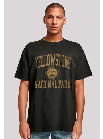 F4NT4STIC Oversize T-Shirt US National Parks Yellowstone Wyoming in schwarz